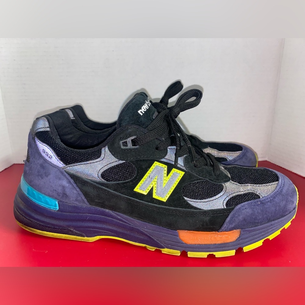 New Balance 992 Black Purple Green Shoes M992LT Men’s Size 10.5